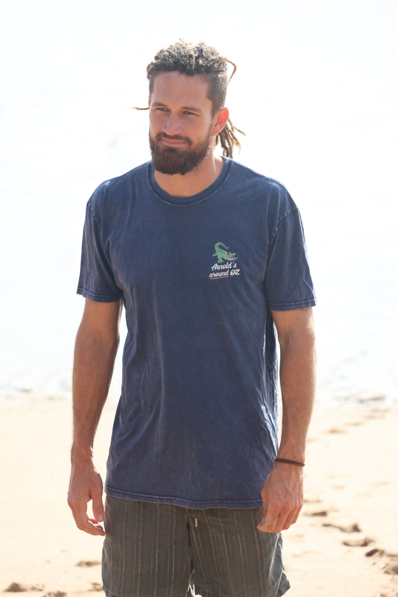 GOIN' TROPPO STONE WASH TEE - BLUE STONE