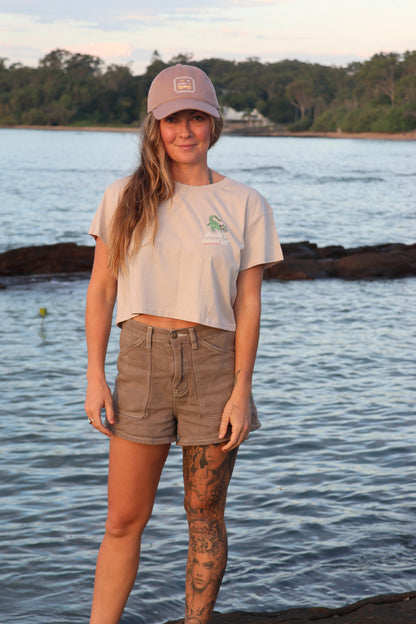 GOIN' TROPPO CROPPED TEE - BONE