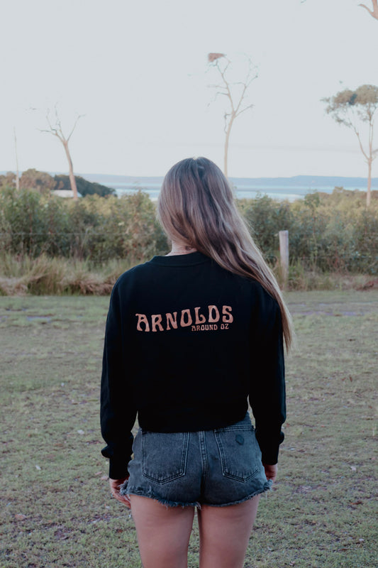 OG AAOZ CROPPED JUMPER - BLACK