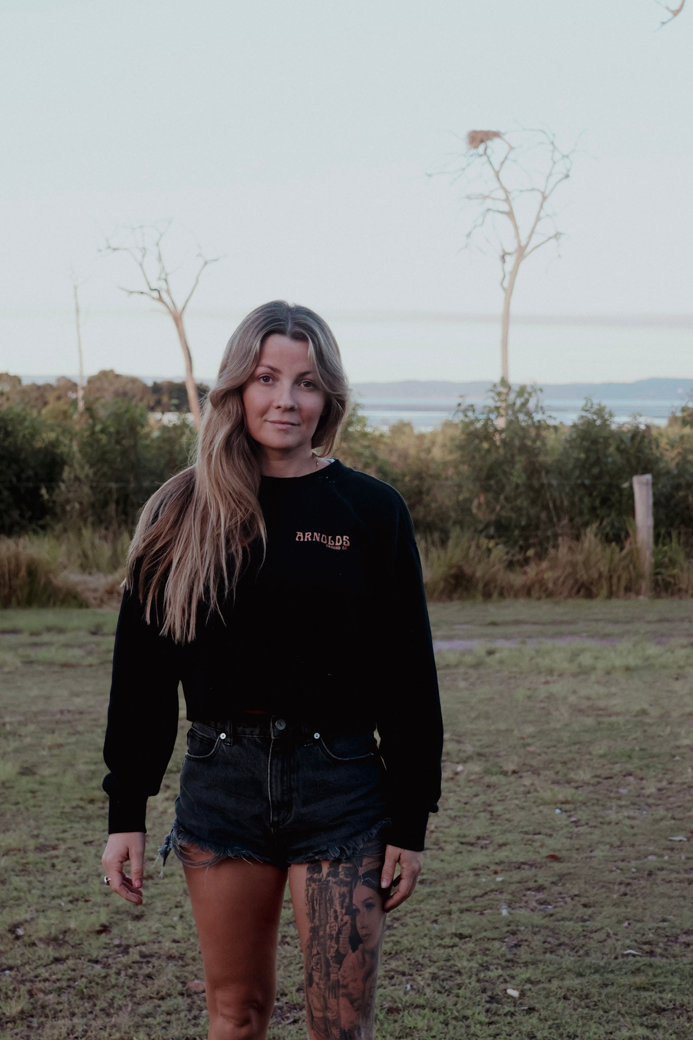 OG AAOZ CROPPED JUMPER - BLACK