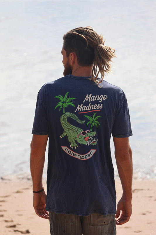 GOIN' TROPPO STONE WASH TEE - BLUE STONE